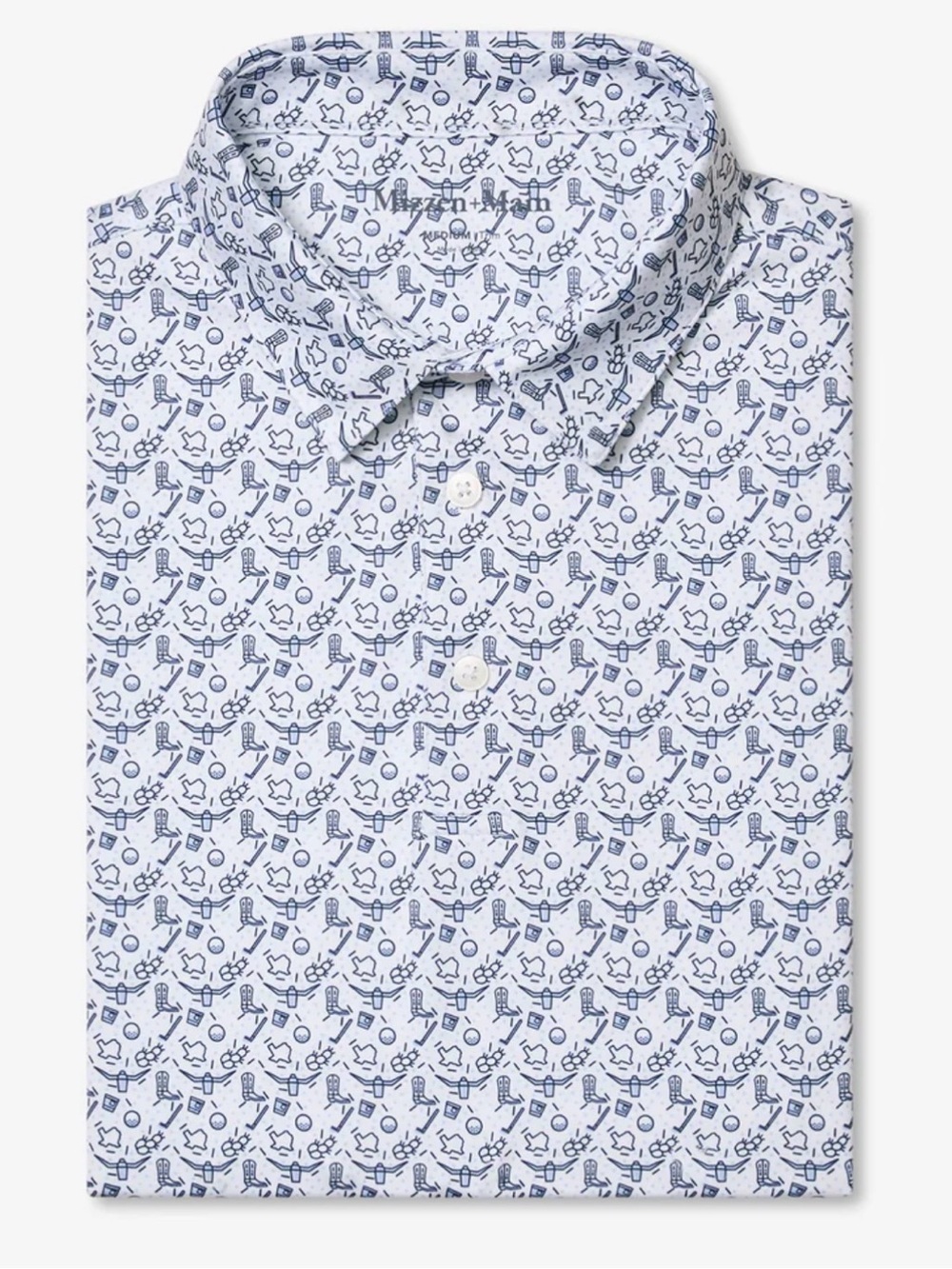 Mizzen Main Versa Short Sleeve Cowboys and Cocktails Polo Shirt